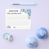 Blue Floral Advice for Mama & Vater Baby Showcard Flyer (Einzeln)