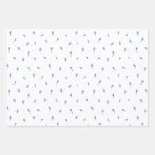 Blue Floral And Botanical Flowers Pattern Papers Geschenkpapier Set (Vorderseite 2)