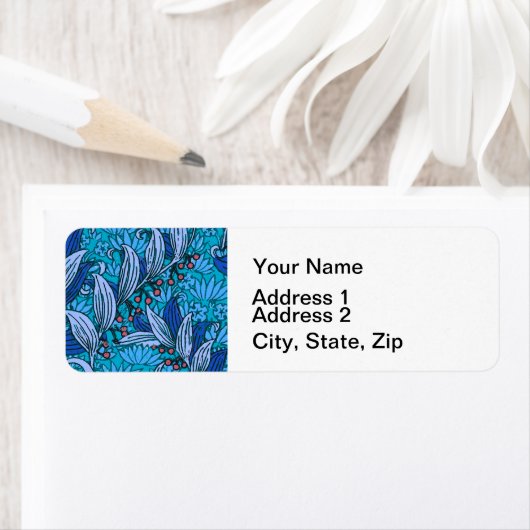 Blue Floral Antique Boho Moderne (Insitu)