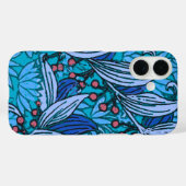 Blue Floral Antique Boho Moderne Case-Mate iPhone Hülle (Rückseite (Horizontal))