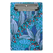 Blue Floral Antique Boho Moderne Mini Klemmbrett (Vorderseite)