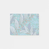 Blue Floral Antique Boho Moderne Post-it Klebezettel (Vorderseite)