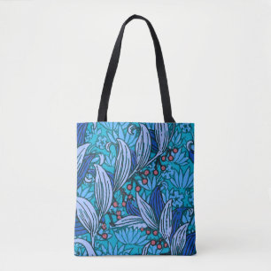 Blue Floral Antique Boho Moderne Tasche