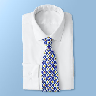 Blue Floral arabisch Muster Neck Tie Krawatte