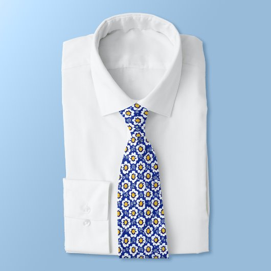 Blue Floral arabisch Muster Neck Tie Krawatte