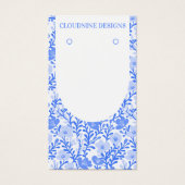 Blue Floral Arch Chic Earring Juwelier Display Car (Vorderseite)