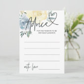 Blue Floral Baby Boy Duschberatung Game Card Einladung (Stehend Vorderseite)