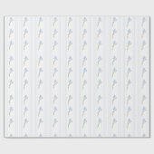 Blue Floral Baby Dusche Packpapier (Flach)