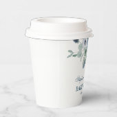 Blue Floral Baby Dusche Pappbecher (Rechts)