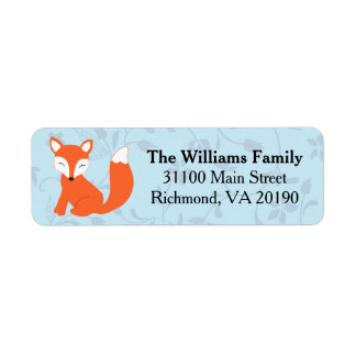 Blue Floral Baby Fox