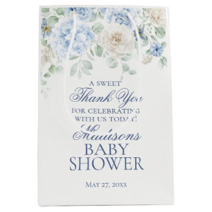 Blue Floral Baby in Bloom Baby Duschfavoriten Mittlere Geschenktüte