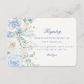 Blue Floral Baby in Bloom Hydrangea Baby Registry Begleitkarte (Vorderseite)