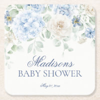 Blue Floral Baby in Bloom Hydrangea Babydusche