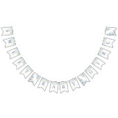 Blue Floral Baby in Bloom Hydrangea Babydusche Wimpelkette (Alle)