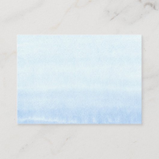 Blue Floral Baby Shooter Books for Baby Visitenkarte (Rückseite)