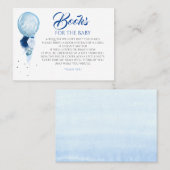 Blue Floral Baby Shooter Books for Baby Visitenkarte (Vorne/Hinten)