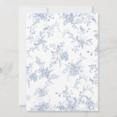 Blue Floral Baby Shower Mommy oder Daddy Game Card Einladung (Rückseite)