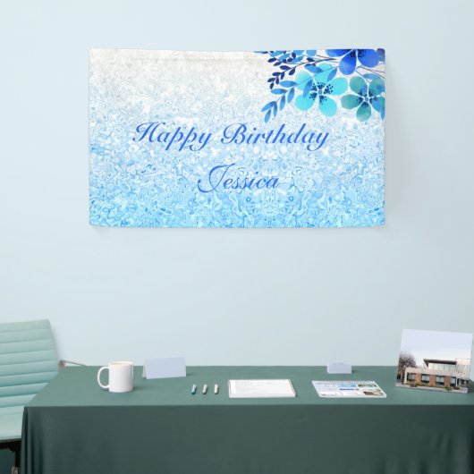 Blue Floral Banner (Messeveranstaltung)