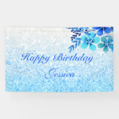Blue Floral Banner (Horizontal)