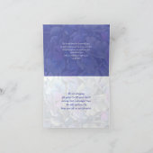 Blue Floral Beileid Scripting Card (Innenseite)