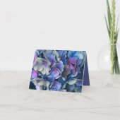 Blue Floral Beileid Scripting Card (Rückseite)