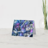Blue Floral Beileid Scripting Card (Vorderseite)