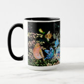 Blue Floral Black Best Mama Tasse (Links)