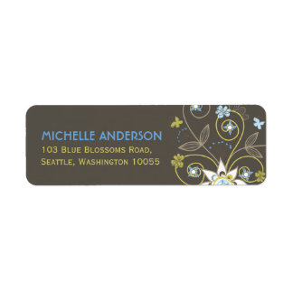 Blue Floral Blooms Niedlich Baby Shower Address La