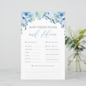 Blue Floral Blume Kindervorhersagen und Ratschläge (Stehend Vorderseite)