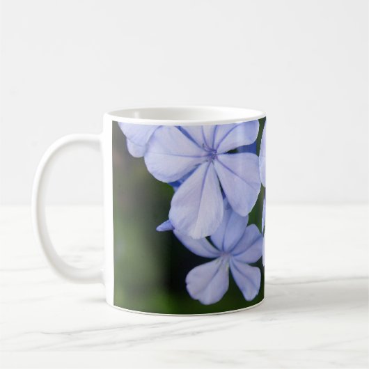 Blue Floral Bokeh Kaffeetasse (Links)