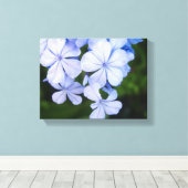 Blue Floral Bokeh Leinwanddruck (Insitu (Holzboden))