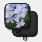 Blue Floral Bokeh Topflappen (Vorderseite/Rückseite)