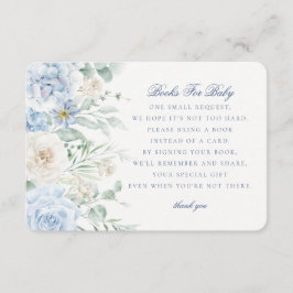 Blue Floral Books for Baby in Bloom Hydrangea Begleitkarte