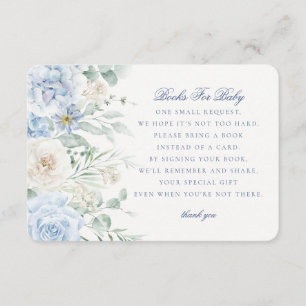 Blue Floral Books for Baby in Bloom Hydrangea Begleitkarte