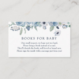 Blue Floral Books für die Babyverpackungskarte Begleitkarte