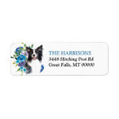 Blue Floral Bouquet Border Collie (Vorne)