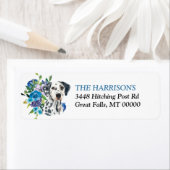 Blue Floral Bouquet Dalmatiner Dog (Insitu)