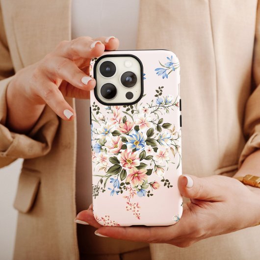 Blue Floral Bouquet Girly | iPhone 14 Case-Mate C Hülle