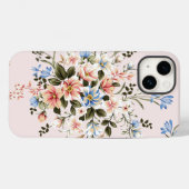 Blue Floral Bouquet Girly | iPhone 14 Case-Mate C Hülle (Rückseite (Horizontal))