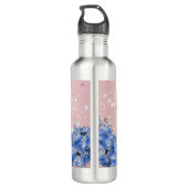 Blue Floral bouquet in the blooming garden Edelstahlflasche (Rückseite)