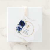 Blue Floral Boy 1. Geburtstag & Taufe Geschenkanhänger (Beispiel)