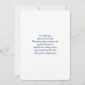 Blue Floral Boy Baby Dusche Einladung (Rückseite)