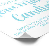 Blue Floral Boy Baby Shooting Game Poster (Ecke)