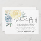 Blue Floral Boy Baby Showbucher Karten (Vorne/Hinten)