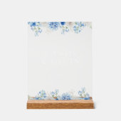 Blue Floral Brautparty Karten und Geschenke Acrylschild (Vorderseite)