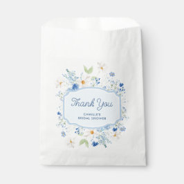 Blue Floral Brautparty Paper Fevor Bags Geschenktütchen