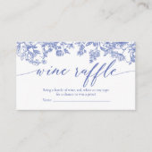Blue Floral Brautparty Raffle Ticket Game (Vorderseite)