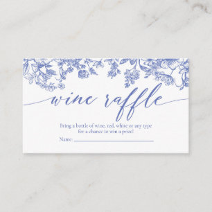 Blue Floral Brautparty Raffle Ticket Game