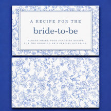 Blue Floral Bridal Shower Recipe Share