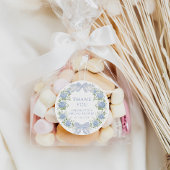 Blue Floral Bridal Tea Party Runder Aufkleber